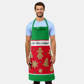 Moeder Dochter Custom Gingerbread Kerstmis Schort (Gedragen)