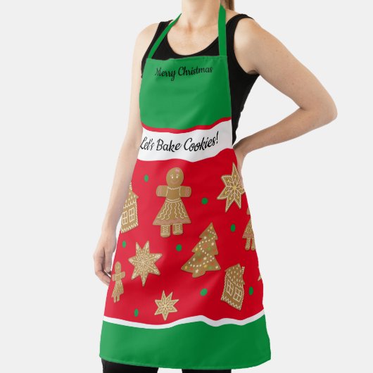 Moeder Dochter Custom Gingerbread Kerstmis Schort (Insitu)