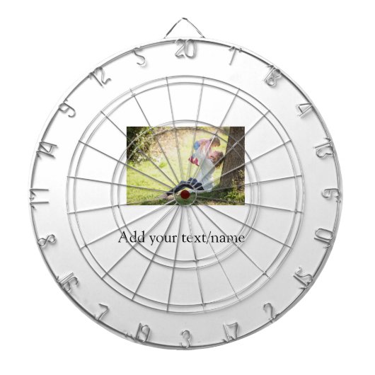 Moeder dochter familie foto naam toevoegen afbeeld dartbord (Voorkant)