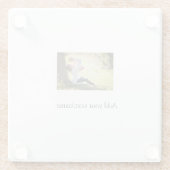 Moeder dochter familie foto naam toevoegen afbeeld glazen onderzetter (Achterkant)