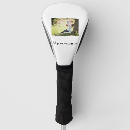 Moeder dochter familie foto naam toevoegen afbeeld golfheadcover (Voorkant)