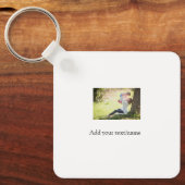 Moeder dochter familie foto naam toevoegen afbeeld sleutelhanger (Voorkant)