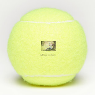 Moeder dochter familie foto naam toevoegen afbeeld tennisballen