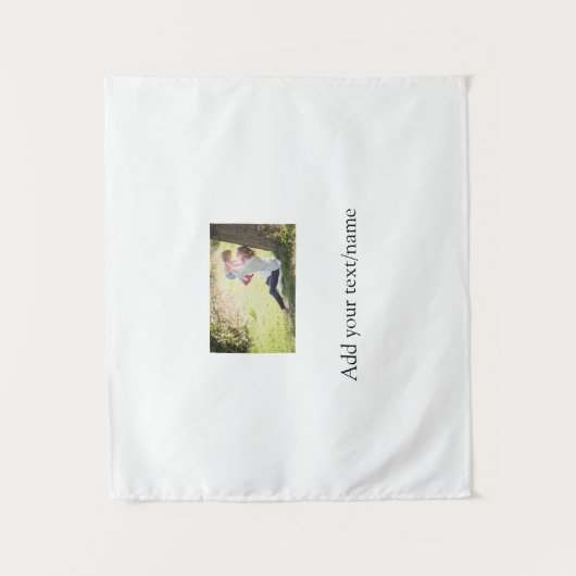 Moeder dochter familie foto naam toevoegen afbeeld wandkleed (Voorkant)