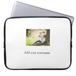 Moeder dochter familie foto naam toevoegen tekst laptop sleeve