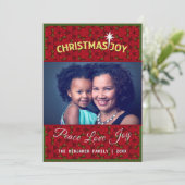 Moeder Dochter Familie Fotokerstmis personaliseren Kaart (Staand voorkant)