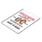 Moeder Dochter Harten Samen Over Afstand Notitieboek (Linkerzijde)