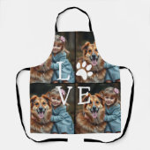 Moeder Dochter Hond Liefde Aangepaste Foto Schort (Voorkant)