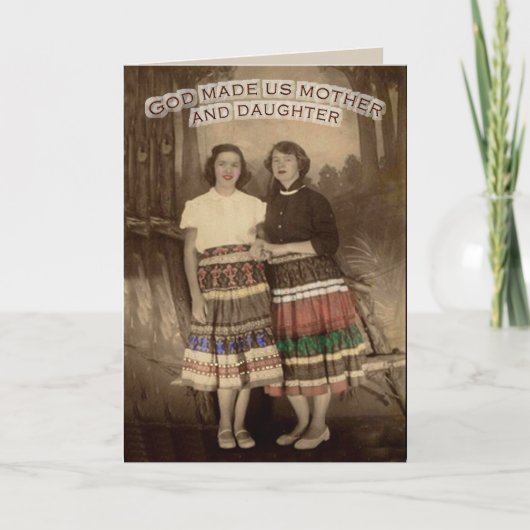 moeder-dochter Kaart (Voorkant)