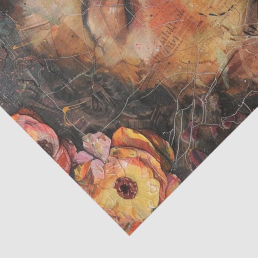 Moeder Dochter Kunstenaar Crafting Collage Decoupa Tissuepapier (Detail)