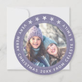 Moeder Dochter Lavender Persoonlijk kerstfeest Feestdagenkaart (Voorkant)