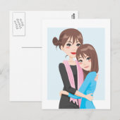 Moeder dochter liefde briefkaart (Voorkant / Achterkant)
