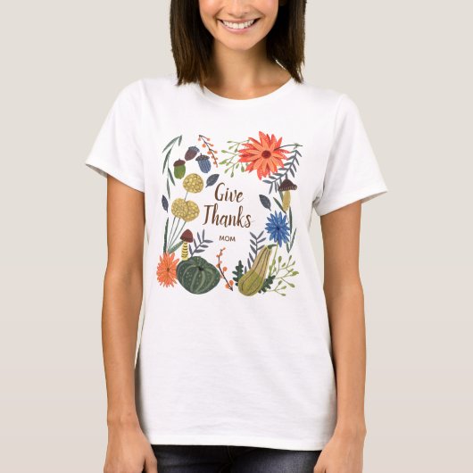 Moeder Dochter Mam Thanksgiving herfst outfit T-shirt (Voorkant)