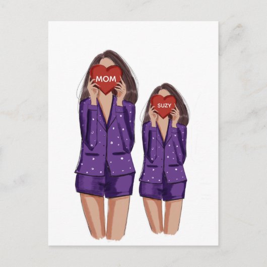 Moeder, dochter, moederdag, cadeau, briefkaart (Voorkant)