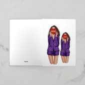 Moeder, dochter, moederdag, cadeau, folie wenskaart (Buiten Laag)