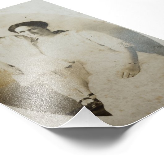 Moeder & Dochter Ovaal Masker Vaste RPPC BW Foto A Foto Afdruk (Hoek)