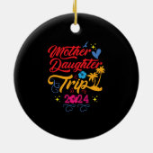 Moeder Dochter Reis 2024 Zomer Familie Matching Keramisch Ornament (Achterkant)