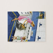 Moeder/dochter Retro Kitchen #2 Legpuzzel (Horizontaal)