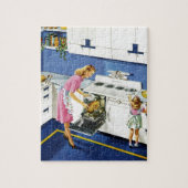 Moeder/dochter Retro Kitchen #2 Legpuzzel (Verticaal)