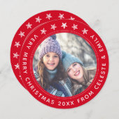 Moeder Dochter Rood Aanpasbare Prettig Kerstfeest Feestdagenkaart (Voorkant / Achterkant)