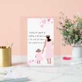 Moeder & Dochter Roze Hart Silhouet Acryl Bord (Huwelijk)