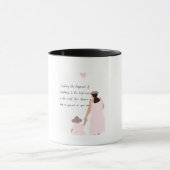 Moeder & Dochter Roze Hart Silhouet Mok (Midden)