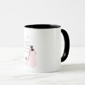 Moeder & Dochter Roze Hart Silhouet Mok (Voorkant rechts)