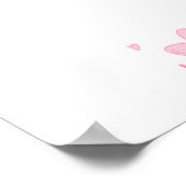 Moeder & Dochter Roze Hart Silhouet Poster (Hoek)