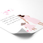 Moeder & Dochter Roze Hart Silhouet Poster (Hoek)