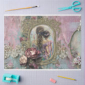 Moeder & Dochter Shabby Chic & Bloemen Collage Tissuepapier (Craft)