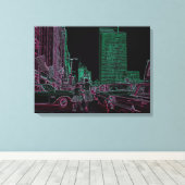 Moeder Dochter Shopping Michigan Ave Chicago 1961 Canvas Afdruk (Insitu (Houten vloer))