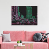 Moeder Dochter Shopping Michigan Ave Chicago 1961 Canvas Afdruk (Insitu (Woonkamer))