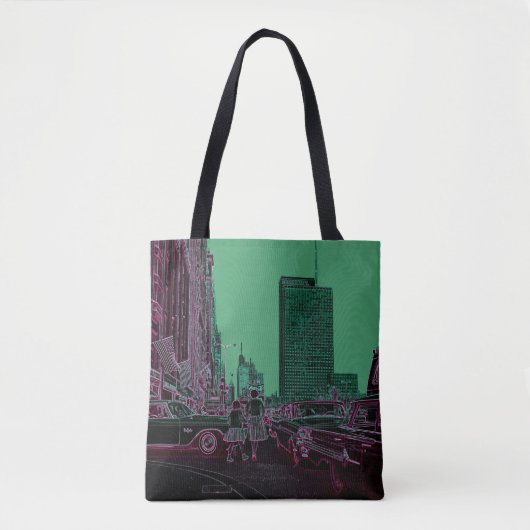 Moeder Dochter Shopping Michigan Ave Chicago 1961 Tote Bag (Voorkant)