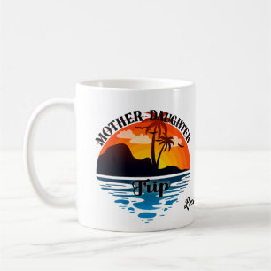 Moeder Dochter Trip, Tropische Zonsondergang Getaw Koffiemok