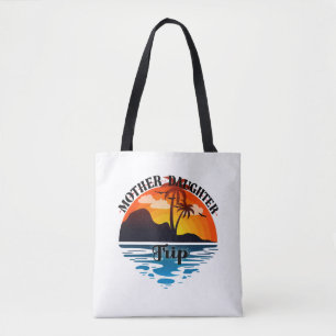 Moeder Dochter Trip, Uitstapje, Vakantie Strand Tote Bag