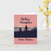 Moeder Dochter Twin Flames Kaart (Gele Bloem)