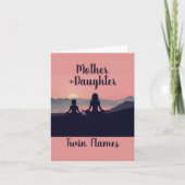 Moeder Dochter Twin Vlammen Kaart (Voorkant)
