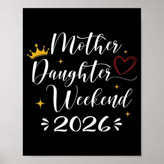 Moeder dochter weekend 2026 meidenreis matching poster (Voorkant)