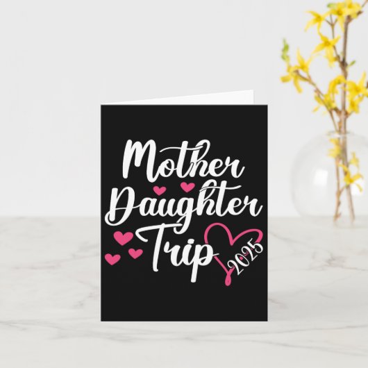 Moeder Dochterreis 2025 Familie Vakantie Mama Daug Kaart (Gele Bloem)