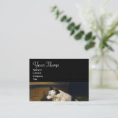 MOEDER DOG MET DOGGIES VISITEKAARTJE (Staand voorkant)