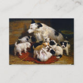 MOEDER DOG MET DOGGIES VISITEKAARTJE (Achterkant)