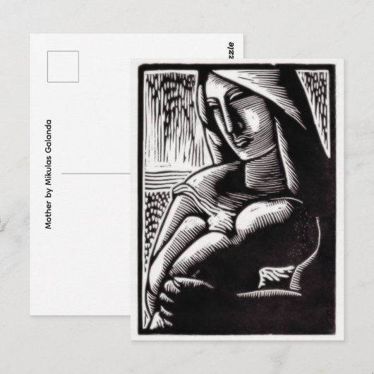 Moeder door Mikulas Galanda Briefkaart (Voorkant / Achterkant)