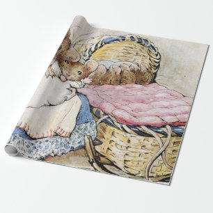 Moeder Dormouse en haar kind - Beatrix Potter Cadeaupapier