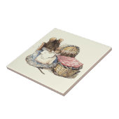 Moeder Dormouse en haar kind Tegeltje (Zijkant)