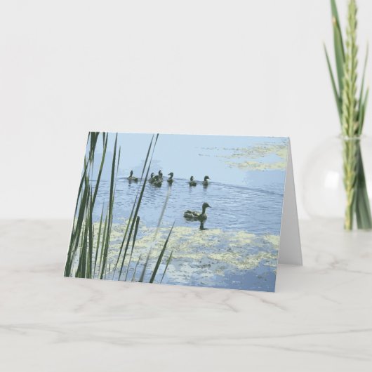 Moeder dronk met haar slangen zwemmen in een hond kaart (Voorkant)