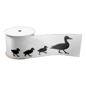 Moeder Duck en Ducklings Silhouette 3" Satijnen Lint (Spoel)