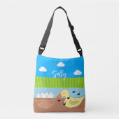 Moeder Duck zingt op haar eieren Crossbody Tas (Voorkant)