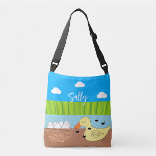 Moeder Duck zingt op haar eieren Crossbody Tas