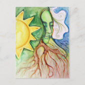Moeder Earth Gaia Goddess Briefkaart (Voorkant)