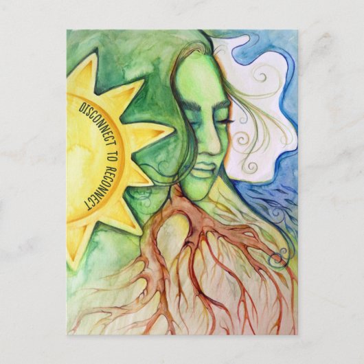 Moeder Earth Gaia Goddess Briefkaart (Voorkant)